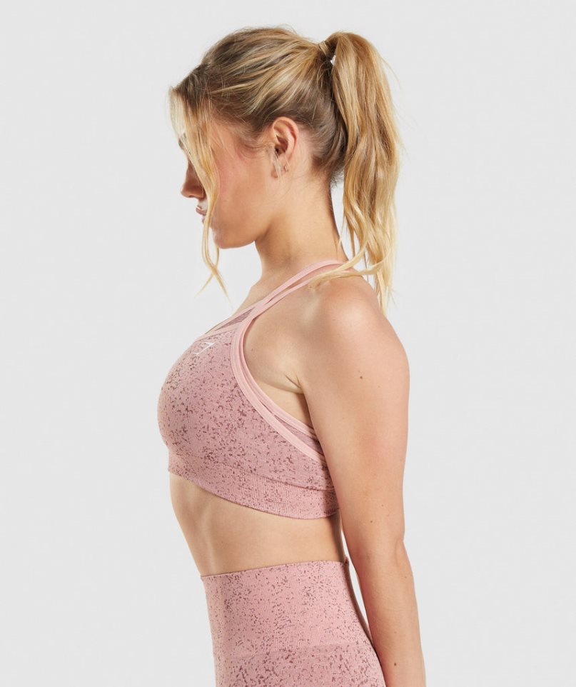 Women's Gymshark Adapt Fleck Seamless Sports Bra Pink | NZ 6HJZQY